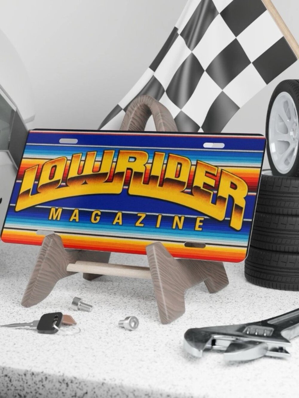 Lowrider Magazine Style License Plate 12x6 Aluminum Car Tag Classic Custom Chevy - Picture 2 of 5